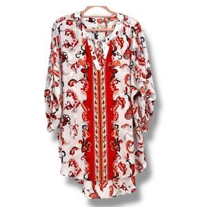 CATO NWT Chiffon Floral Paisley Tunic Blouse 3X (22/24W)  Officewear Festival